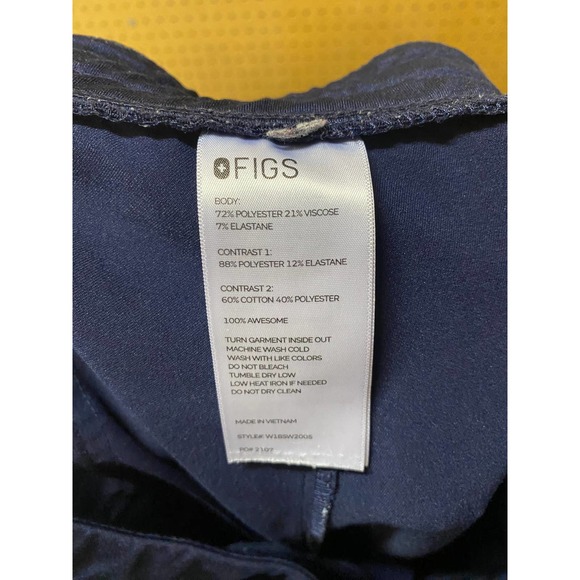 Figs Navy Blue Wide Leg Pants - Picture 8 of 9